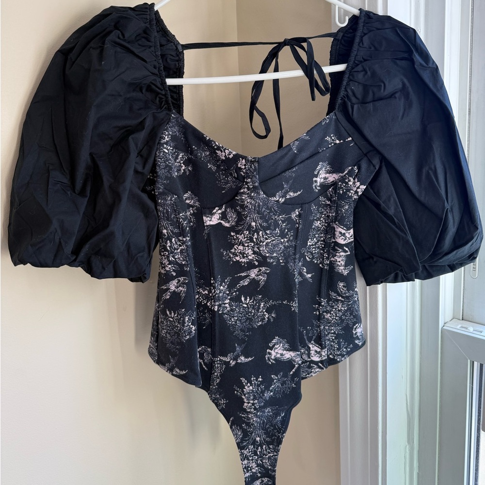 Free People Puff Sleeve Bodysuit